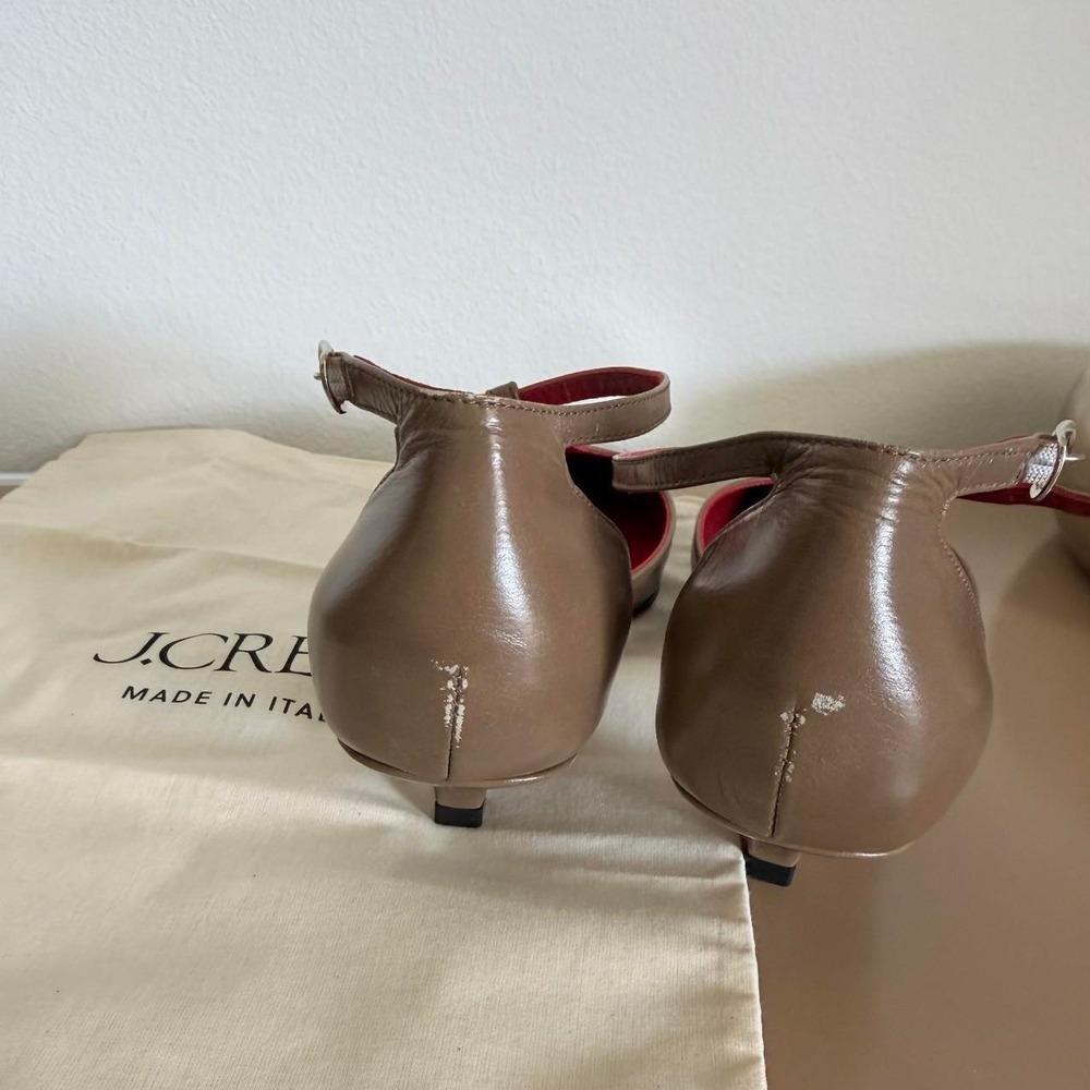 J.Crew Made-in-Italy T-strap heels in leather tan leather T-strap heels - Size 8 - Picture 5 of 6